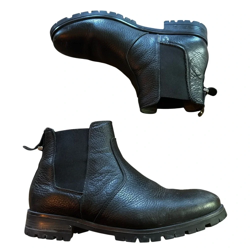 Barbour Mens Black Leather‎ Boots Size 8